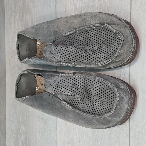 Olukai Men's Moloa Kohana Leather Gray Loafers Slip On Shoes Sz 11.5 - Picture 3 of 15